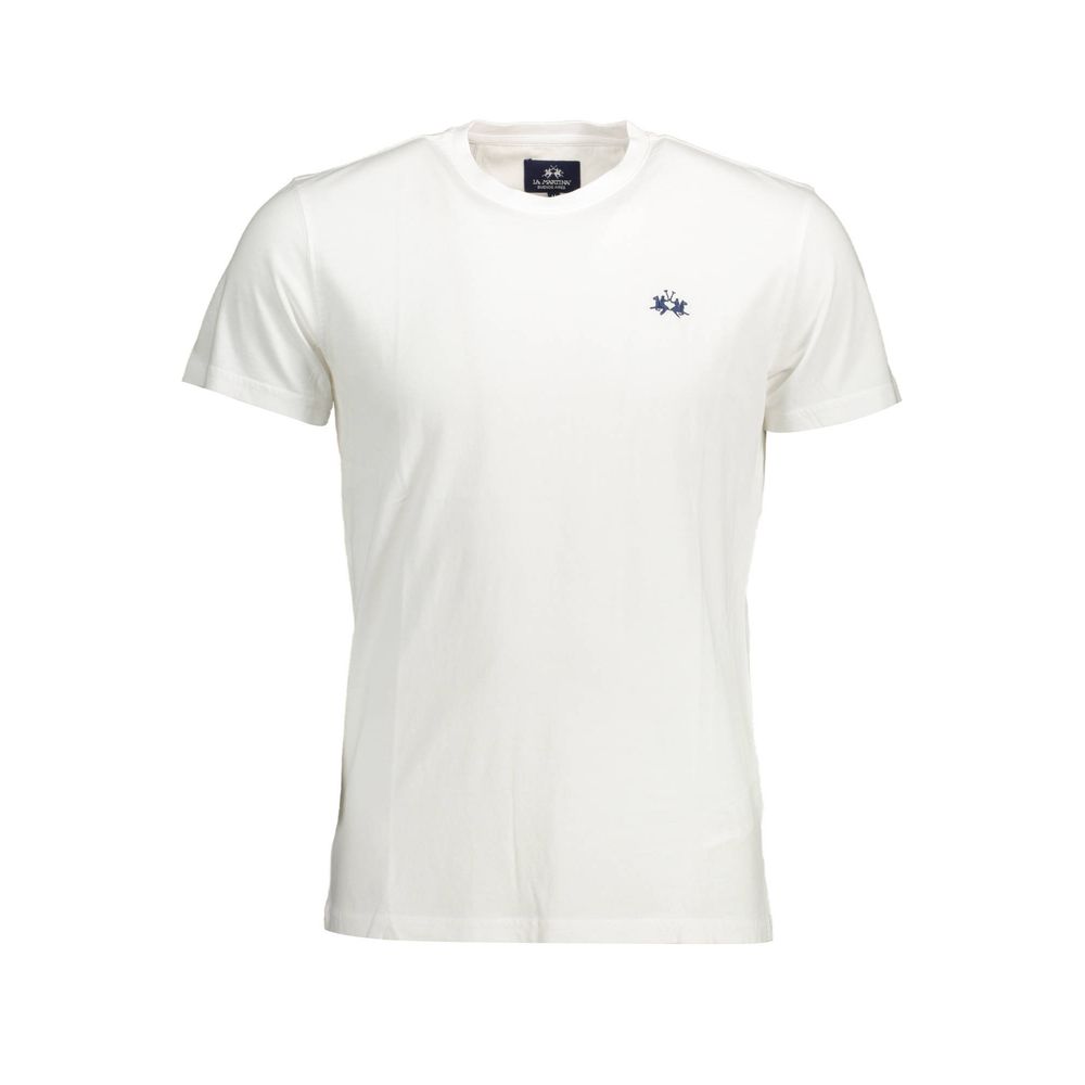 La Martina Bianco Cotton Men T-Shirt - ClickThatClicks 