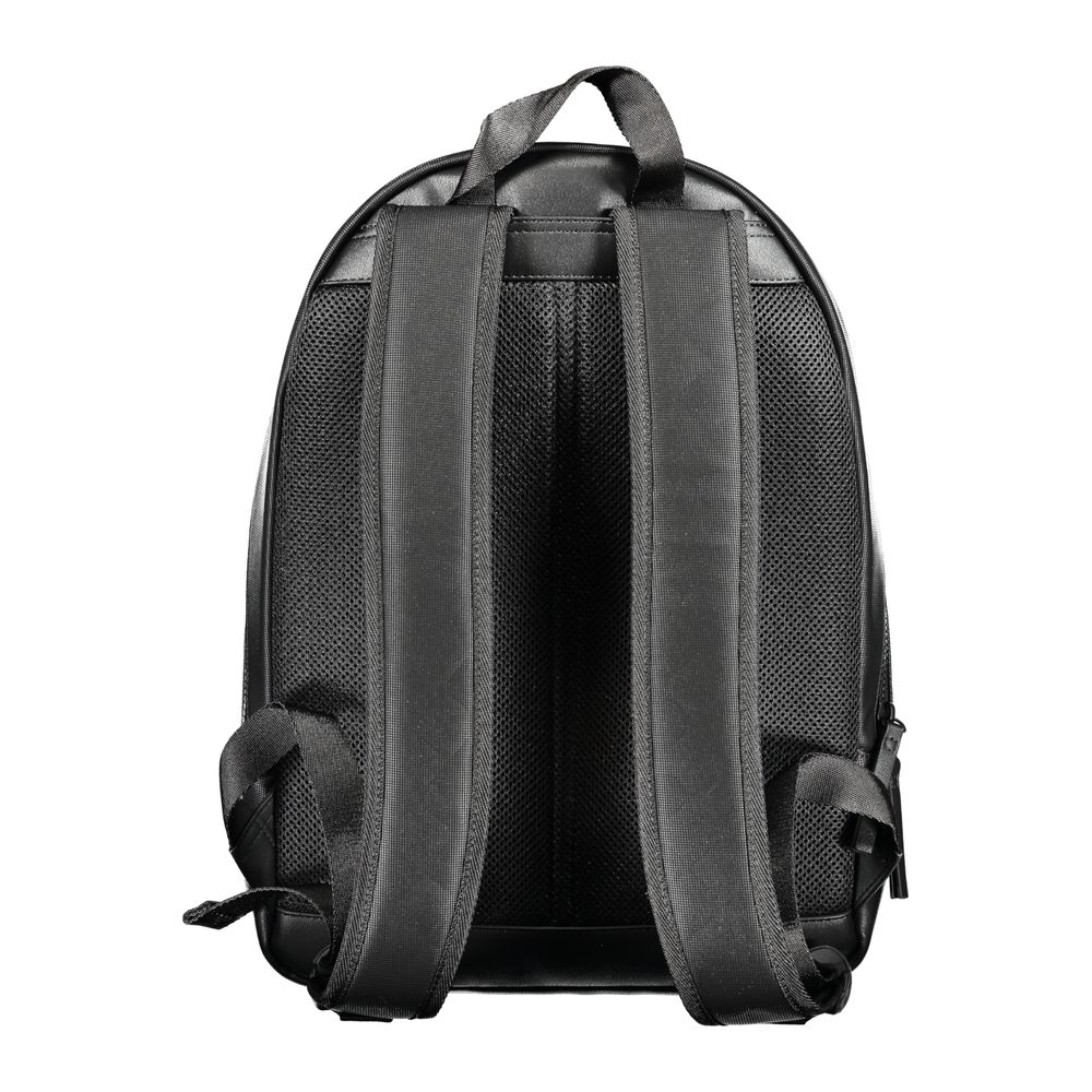 Tommy Hilfiger Black Polyurethane Men's Backpack - ClickThatClicks 