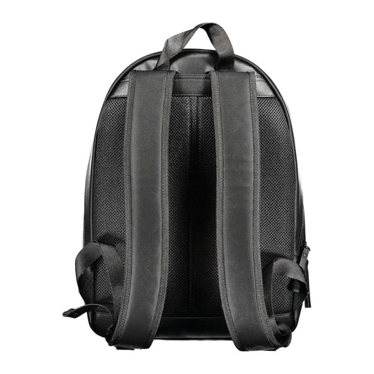 Tommy Hilfiger Black Polyurethane Men's Backpack - ClickThatClicks 