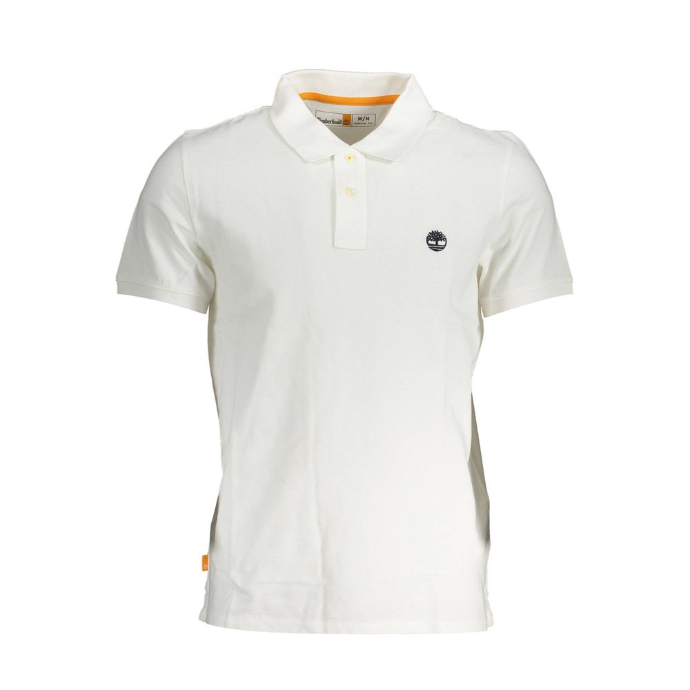 Timberland Bianco Cotton Men Polo Shirt - ClickThatClicks 
