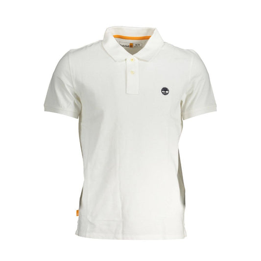Timberland Bianco Cotton Men Polo Shirt - ClickThatClicks 