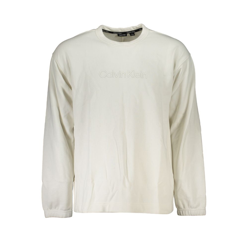 Calvin Klein White Cotton Men Sweater - ClickThatClicks 