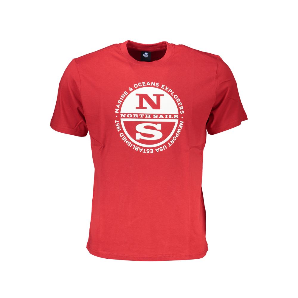 North Sails Rosso Cotton Mens T-Shirt - ClickThatClicks 