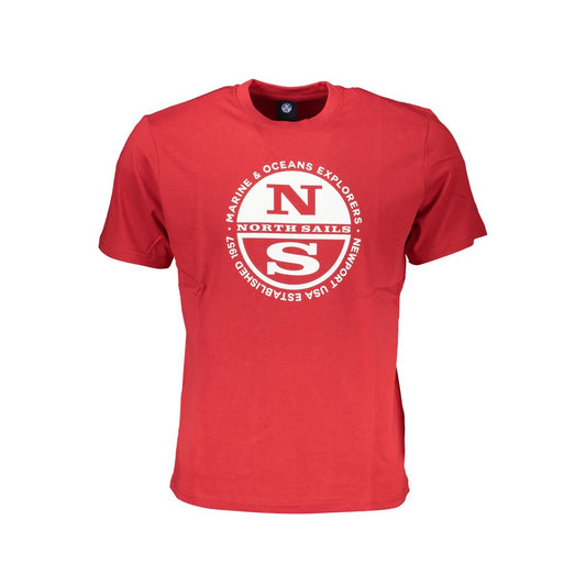 North Sails Rosso Cotton Mens T-Shirt - ClickThatClicks 