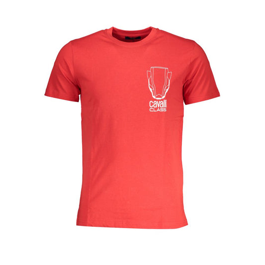 Cavalli Class Red Cotton Men's T-Shirt - ClickThatClicks 