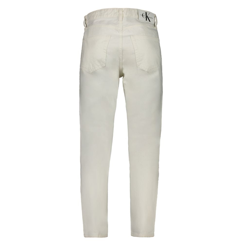 Calvin Klein White Cotton Men Jeans - ClickThatClicks 