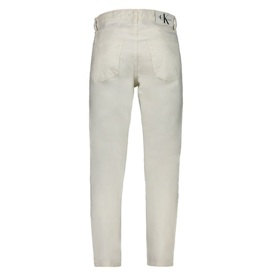 Calvin Klein White Cotton Men Jeans - ClickThatClicks 