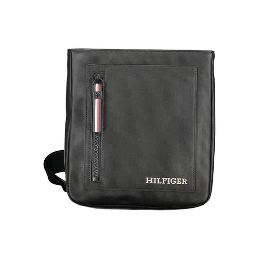 Tommy Hilfiger Black Polyurethane Men Shoulder Bag - ClickThatClicks 