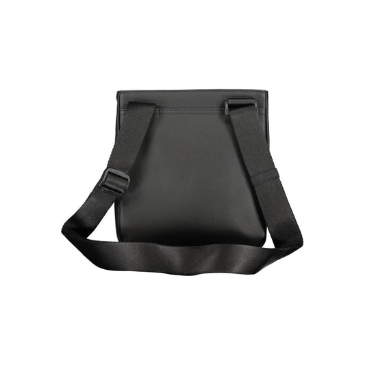 Tommy Hilfiger Black Polyurethane Men Shoulder Bag - ClickThatClicks 