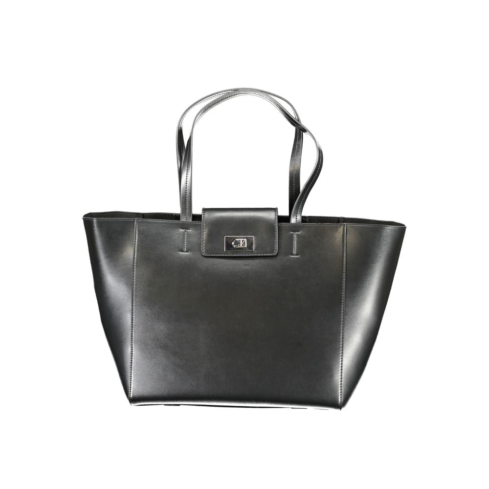 Calvin Klein Black Recycled Polyester Women Handbag - ClickThatClicks 