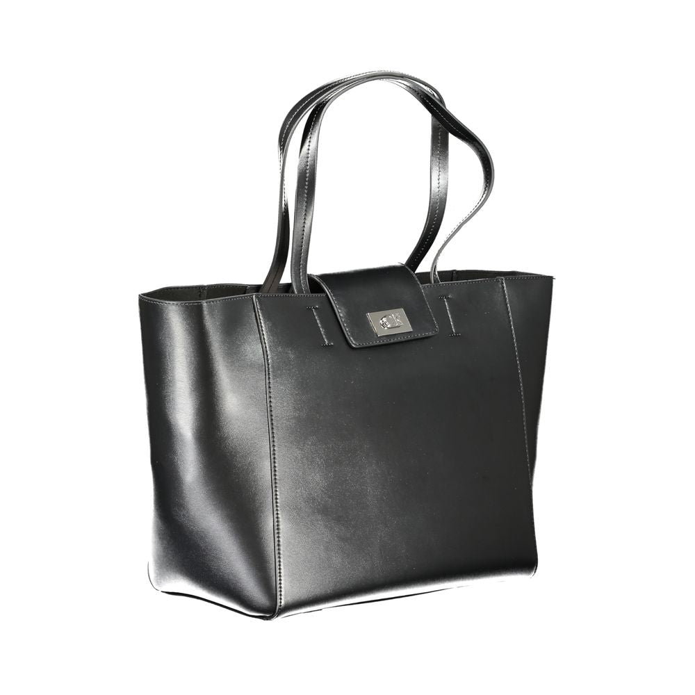 Calvin Klein Black Recycled Polyester Women Handbag - ClickThatClicks 