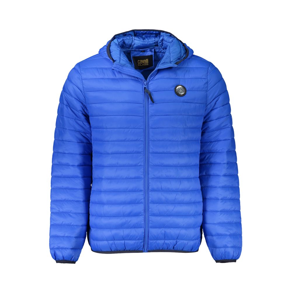 Cavalli Class Blu Poliammide Men's Jacket - ClickThatClicks 