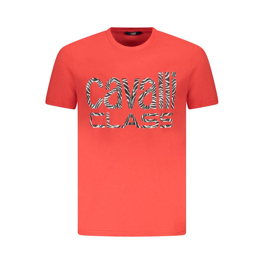 Cavalli Class "Rosso Cotton Men T-Shirt" - ClickThatClicks 