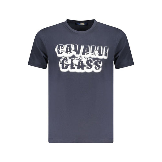 Cavalli Class Blu Cotton Men T-Shirt - ClickThatClicks 
