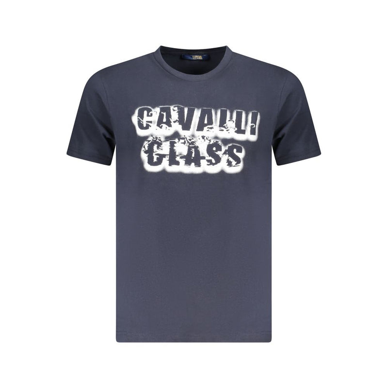 Cavalli Class Blue Cotton Men T-Shirt