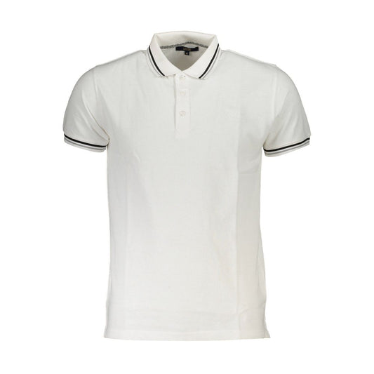 Cavalli Class White Cotton Men Polo Shirt - ClickThatClicks 