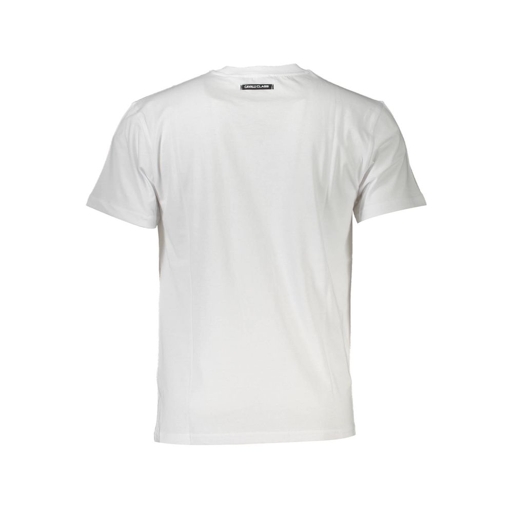 Cavalli Class White Cotton Men T-Shirt - ClickThatClicks 