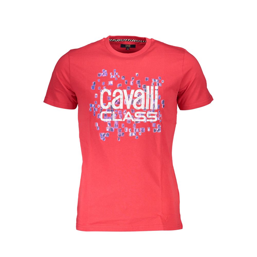 Cavalli Class Rosso Cotton Men's T-Shirt - ClickThatClicks 