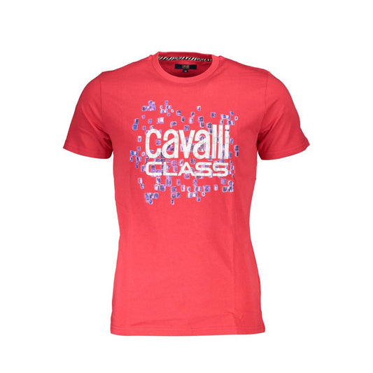Cavalli Class Rosso Cotton Men's T-Shirt - ClickThatClicks 