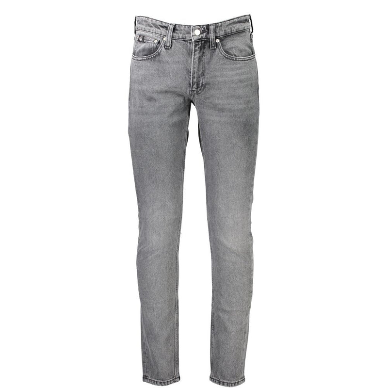 Calvin Klein Gray Cotton Men Jeans