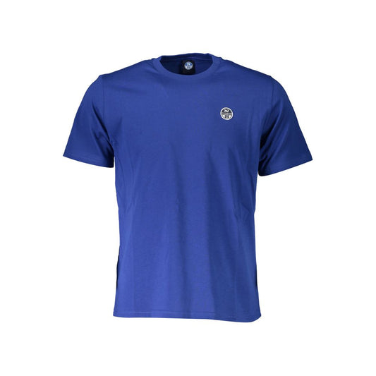 North Sails Blue Cotton Men T-Shirt - ClickThatClicks 