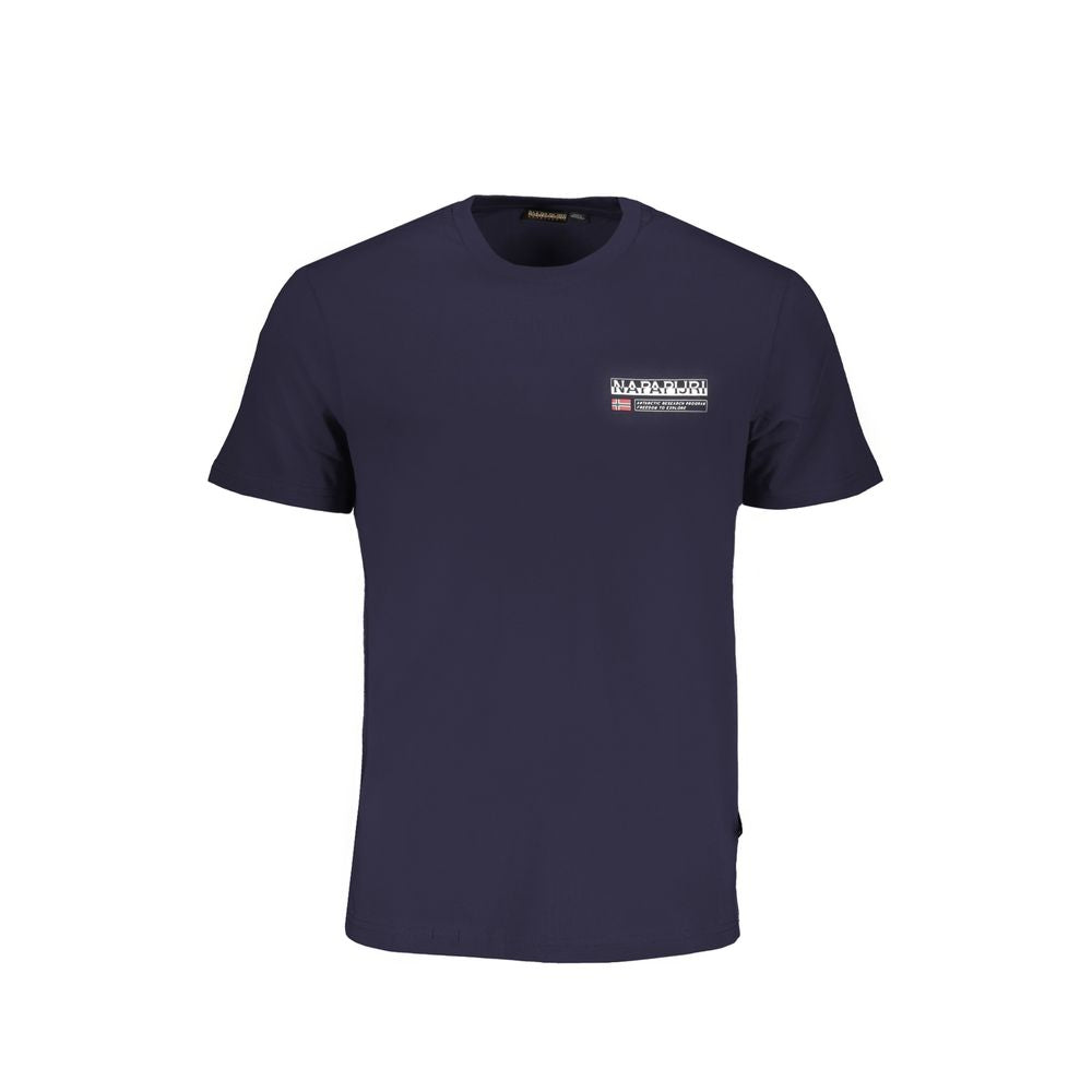 Napapijri Blue Organic Cotton Men T-Shirt - ClickThatClicks 