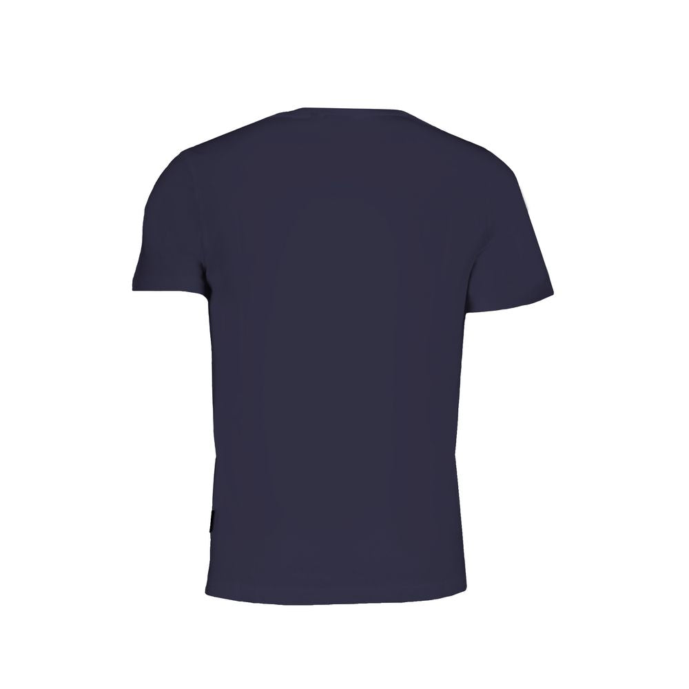 Napapijri Blue Organic Cotton Men T-Shirt - ClickThatClicks 
