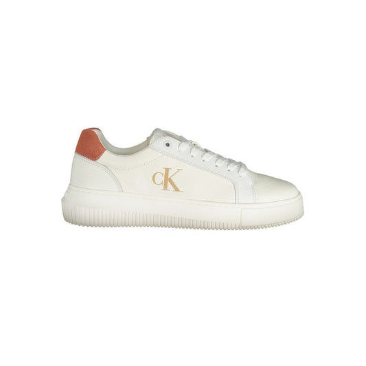 Calvin Klein White Polyurethane Women Sneaker - ClickThatClicks 