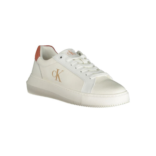 Calvin Klein White Polyurethane Women Sneaker - ClickThatClicks 