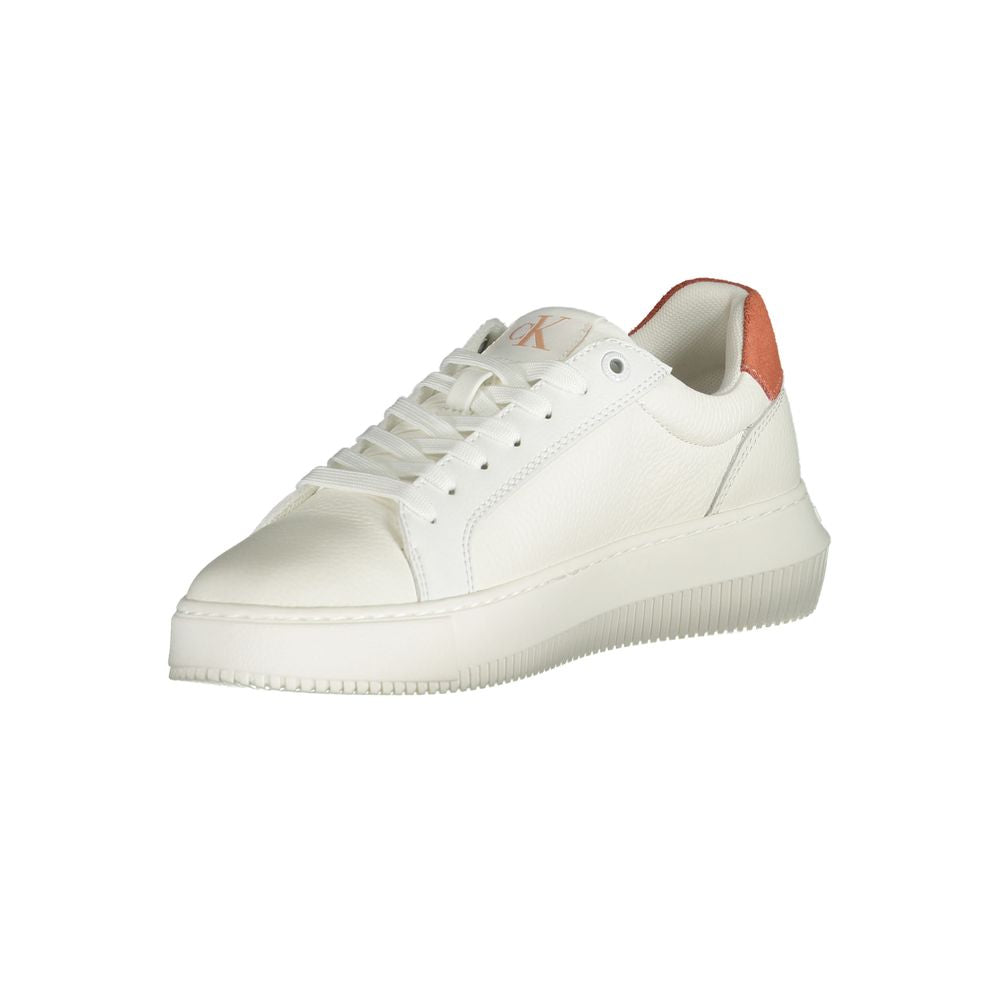 Calvin Klein White Polyurethane Women Sneaker - ClickThatClicks 