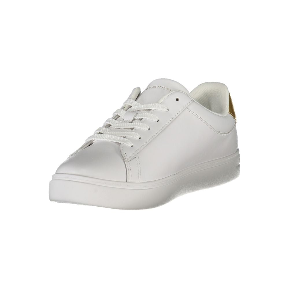 Tommy Hilfiger Bianco Polyurethane Women Sneaker - ClickThatClicks 