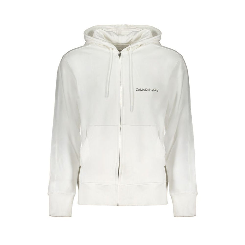 Calvin Klein White Cotton Men's Hooded Sweater