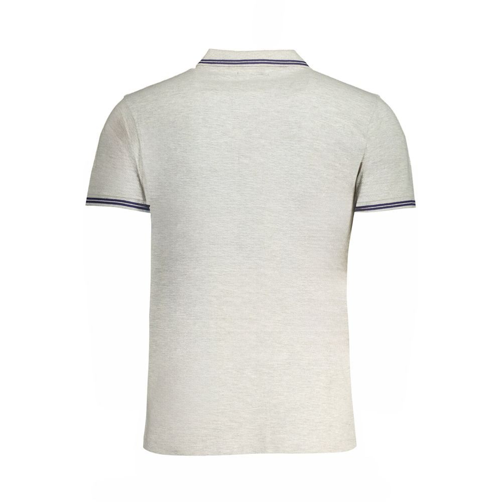 Cavalli Class Grigio Cotton Men Polo Shirt - ClickThatClicks 