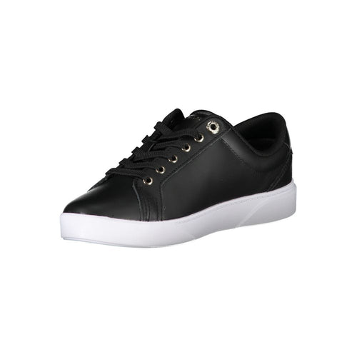 Tommy Hilfiger Black Leather Women Sneaker - ClickThatClicks 