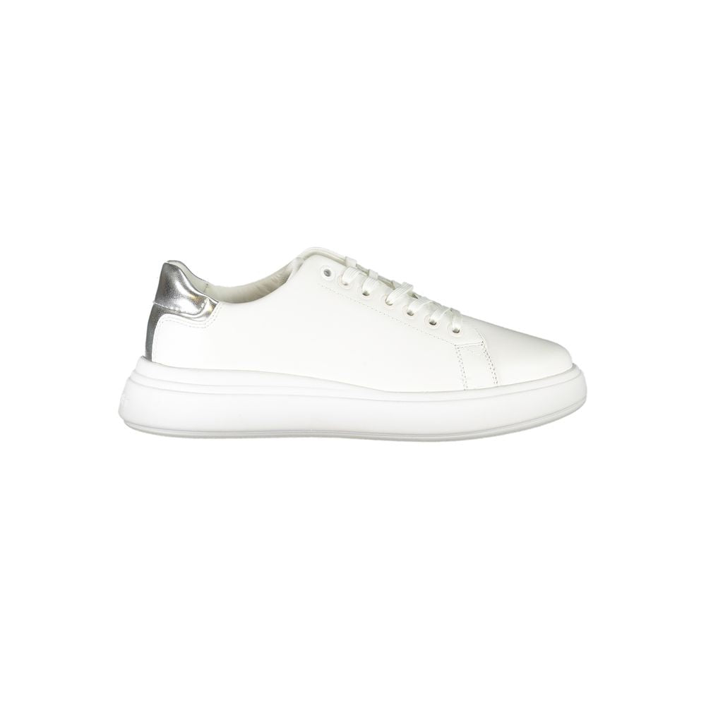 Calvin Klein Bianco Leather Women Sneaker - ClickThatClicks 