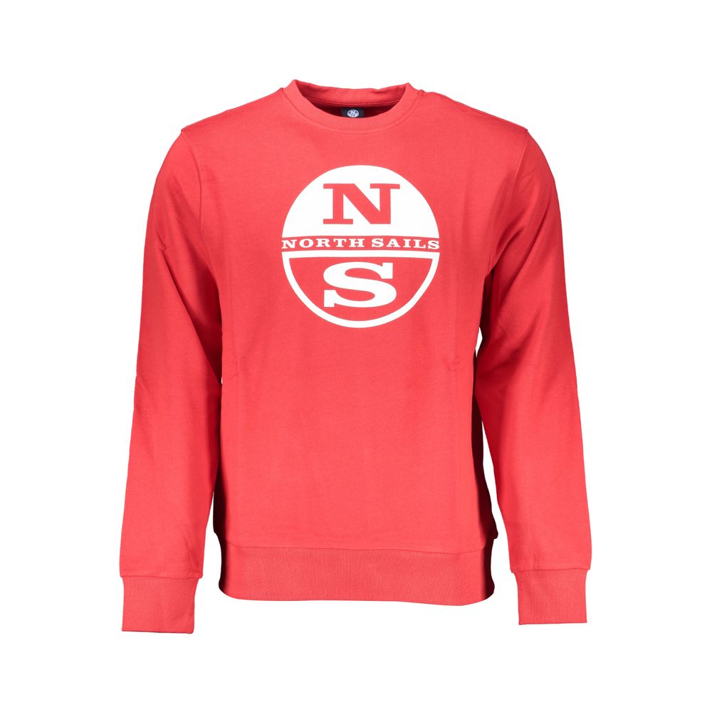 North Sails Red Cotton Men Sweatshirt - ClickThatClicks 