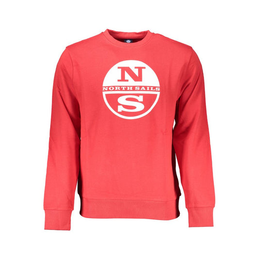 North Sails Red Cotton Men Sweatshirt - ClickThatClicks 
