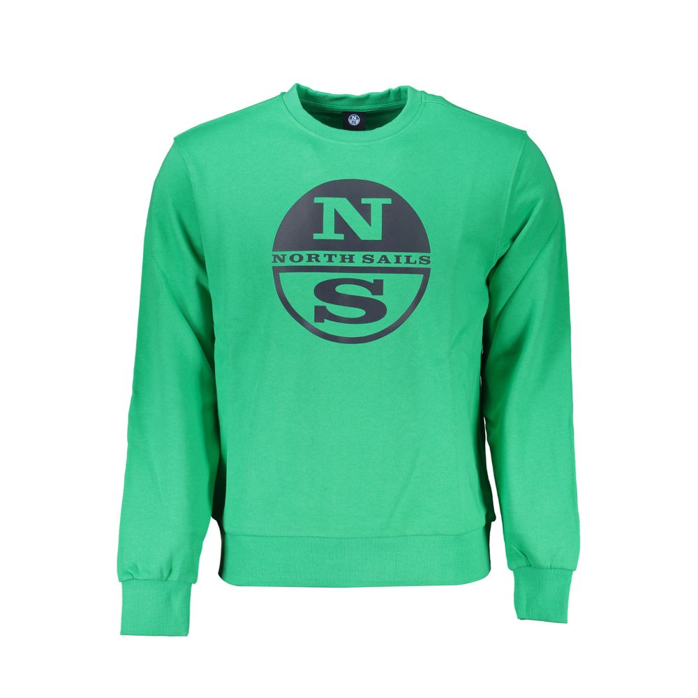 North Sails Green Cotton Men Sweater - ClickThatClicks 