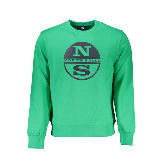 North Sails Green Cotton Men Sweater - ClickThatClicks 