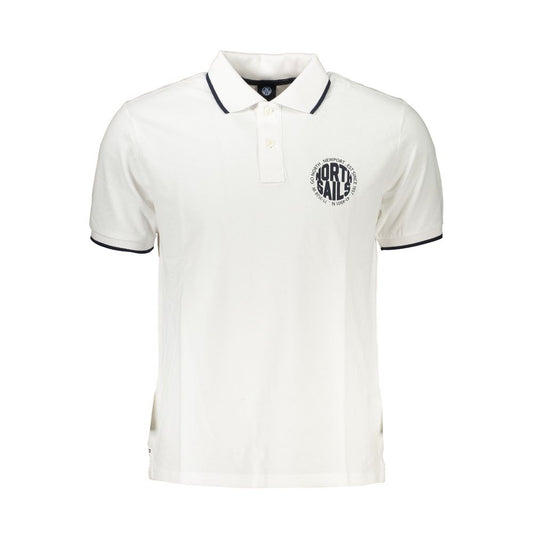 North Sails White Cotton Men Polo - ClickThatClicks 