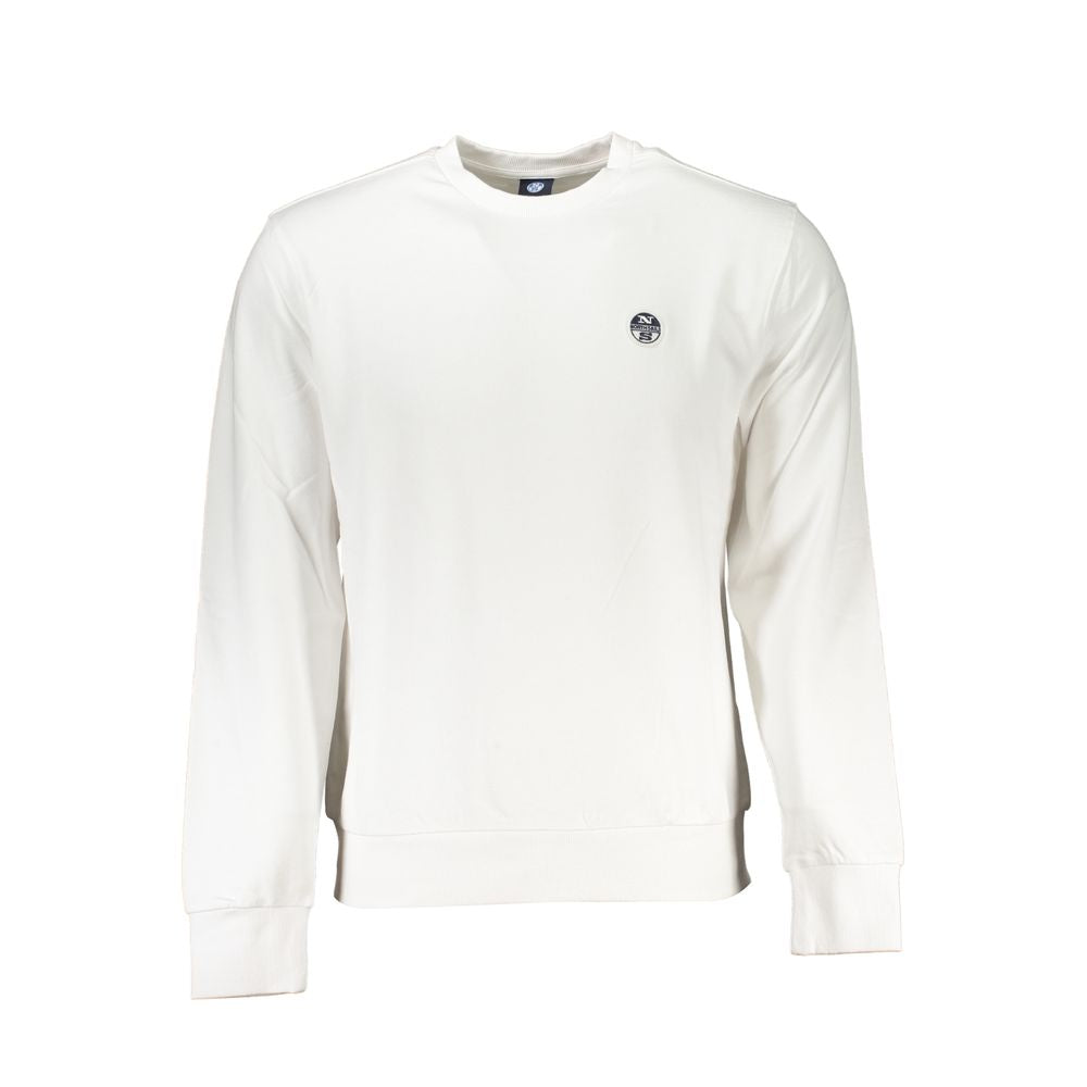 North Sails White Cotton Men Sweatshirt - ClickThatClicks 