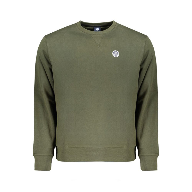 North Sails Green Cotton Men Sweater
