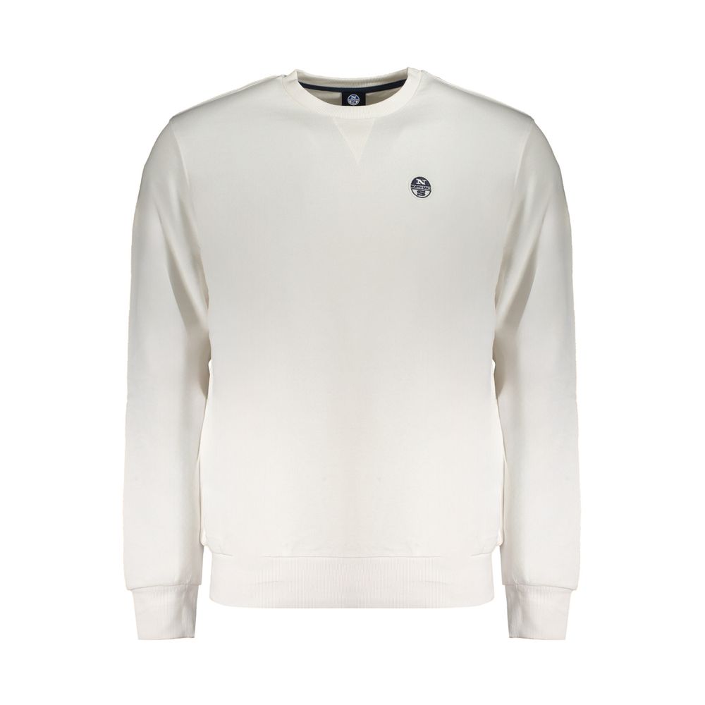 North Sails White Cotton Men Sweatshirt - ClickThatClicks 