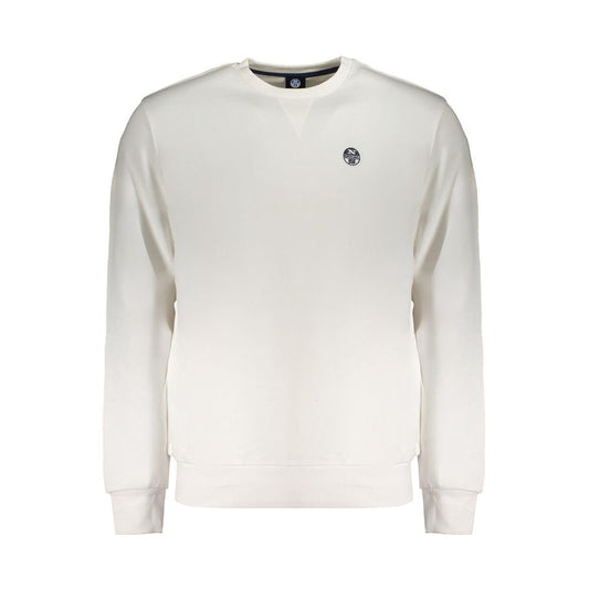 North Sails White Cotton Men Sweatshirt - ClickThatClicks 