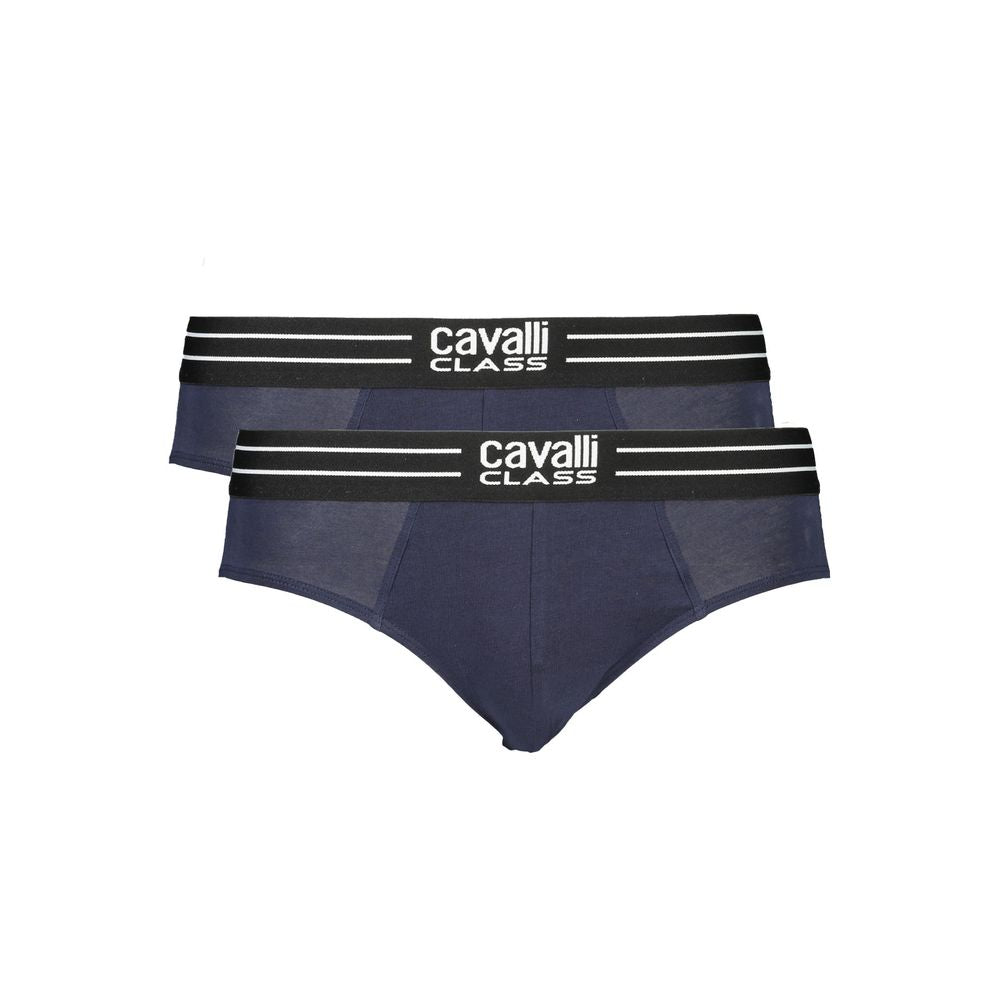 Cavalli Class Blue Cotton Men's Brief - ClickThatClicks 