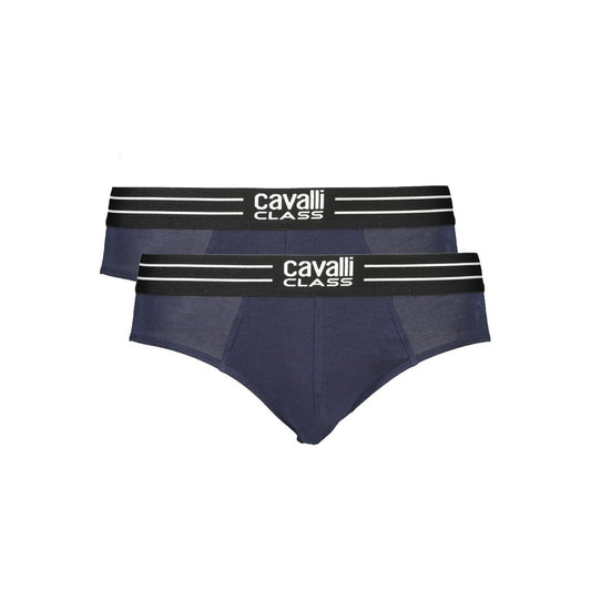 Cavalli Class Blue Cotton Men's Brief - ClickThatClicks 