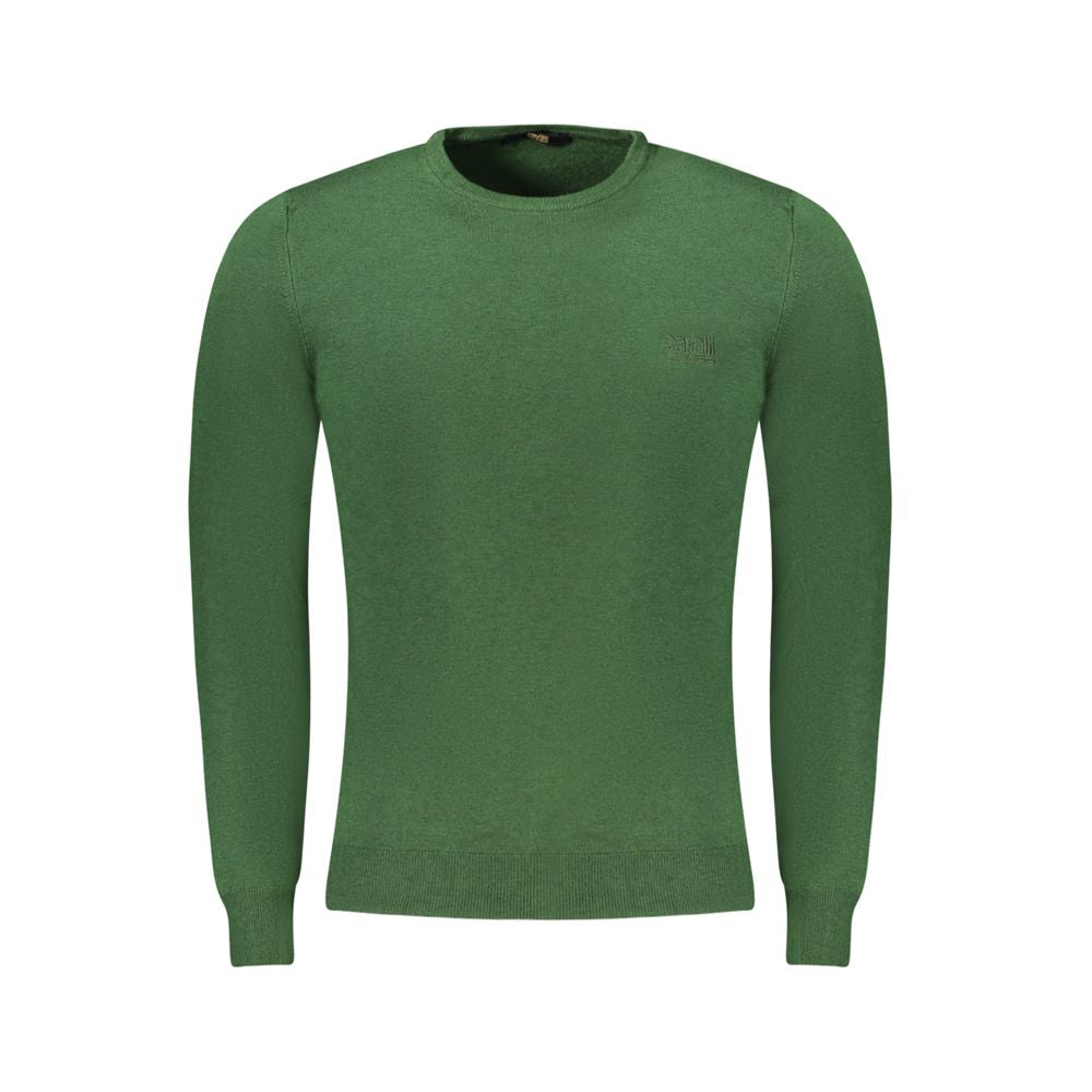 Cavalli Class Verde Viscose Men Sweater - ClickThatClicks 