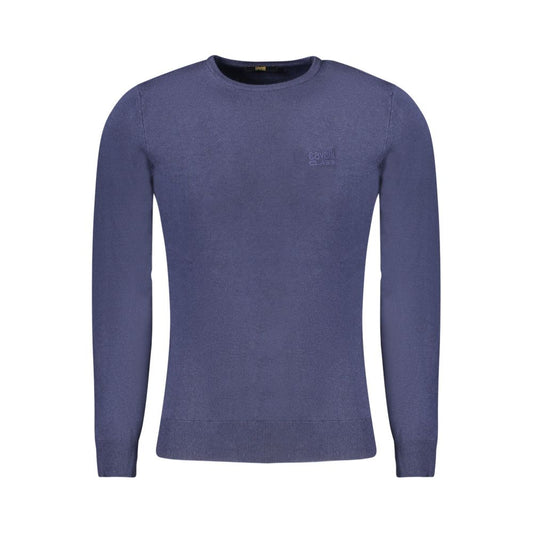 Cavalli Class Blu Viscosa Men Sweater - ClickThatClicks 