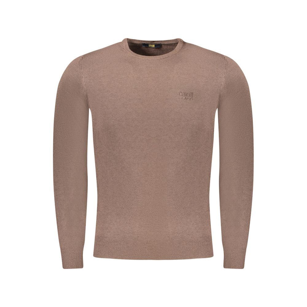 Cavalli Class Marrone Viscose Men's Sweater - ClickThatClicks 
