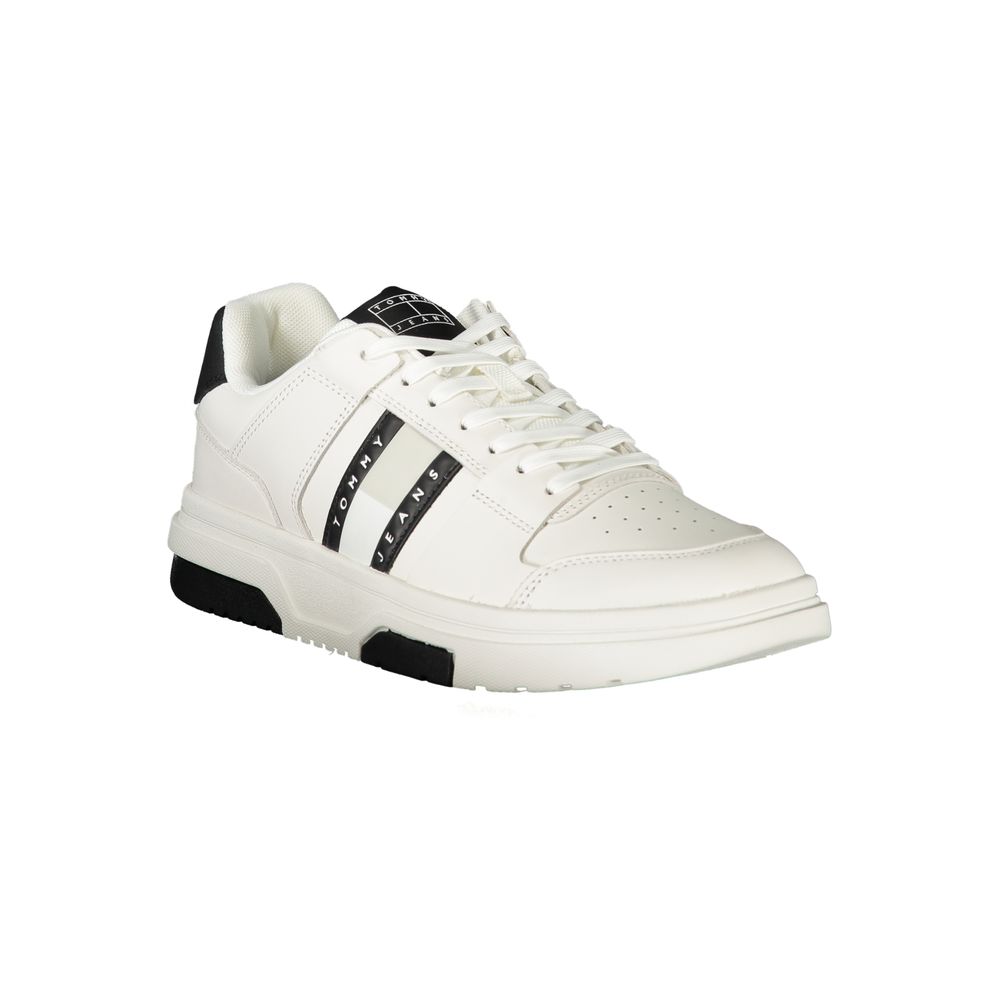 Tommy Hilfiger Bianco Polyurethane Men Sneaker - ClickThatClicks 